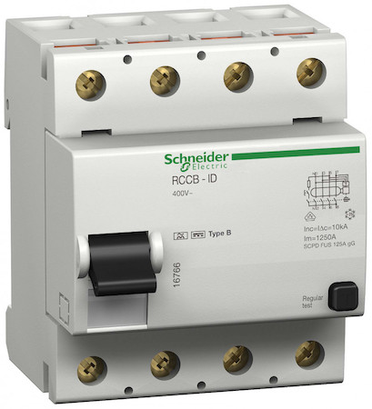 Schneider Electric 16762 ДИФФ.ВЫКЛ.НАГР. ID 4П 80A 300mA-S B-ТИП