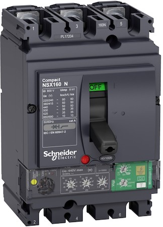 Schneider Electric LV433844 3П АВТОМ.ВЫКЛ. NSX160 50kA MICROLOGIC 4.2 100