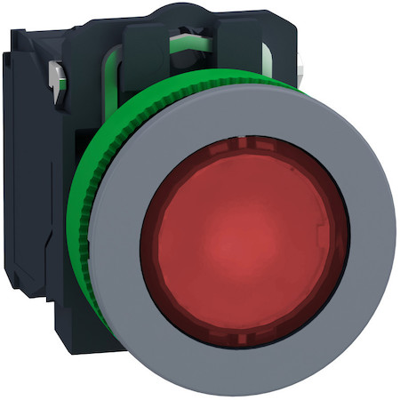Schneider Electric XB5FW34M5C0 КНОПКА 22ММ 230-240В КРРАСНАЯ С ПОДСВЕТКОЙ, ЗАПОДЛИЦО, ПЛАСТИК C0