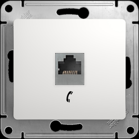 Schneider Electric GSL000181T GLOSSA РОЗЕТКА телефонная RJ11, механизм, БЕЛЫЙ