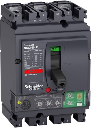 Schneider Electric LV433826 3П АВТОМ.ВЫКЛ. NSX100 36kA MICROLOGIC 4.2 40