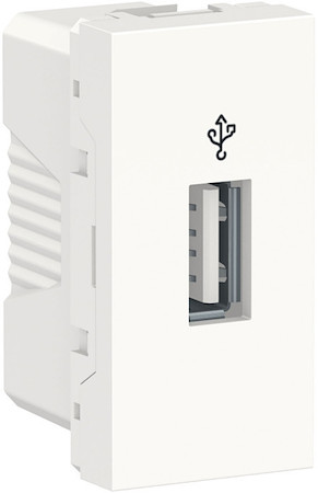 Schneider Electric NU342918 UNICA MODULAR USB-КОННЕКТОР, 1 модуль, белый