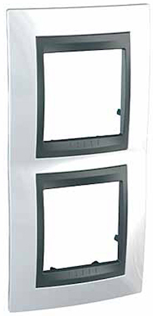 Schneider Electric MGU66.004V.292 UNICA TOP РАМКА 2-постовая, вертикальная, ГРАФИТ/НОРДИК