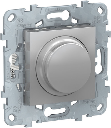 Schneider Electric NU551630 UNICA NEW LED СВЕТОРЕГУЛЯТОР Wiser повор-наж, универсальный 7-200Вт, алюминий
