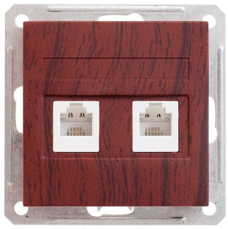 Schneider Electric RSI-251TT-9-86 РОЗЕТКА ТЕЛ. В59 СУ Б.Р 2 Я МОР.ДУБ