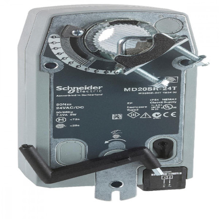 Schneider Electric MD20SR-24M Привод возд. заслонки с пр/в MD20 SR-24M, 20Нм,до 4м²,24В,0-10В,ОСП 2-10В