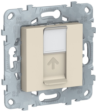 Schneider Electric NU541554 UNICA NEW розетка компьютерная, RJ45, одиночная, кат. 6 UTP, антрацит