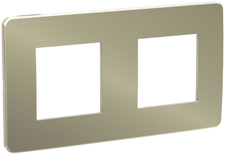 Schneider Electric NU280451 UNICA STUDIO рамка 2-постовая, БРОНЗА/бежевый