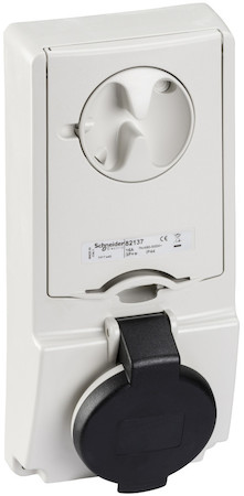 Schneider Electric 82137 ПАНЕЛЬНАЯ РОЗЕТКА UNIKA С ДЕРЖ ПРЕДОХР 16A 3P-E 480-500 IP44