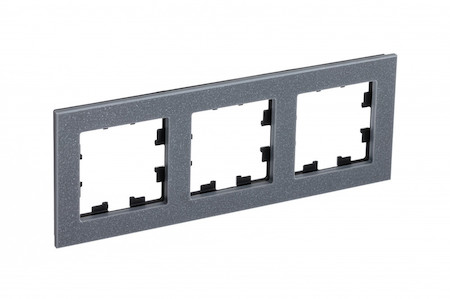 Schneider Electric ATN343203 ATLASDESIGN NATURE 3-постовая РАМКА, МРАМОР АЙС ГРЕЙ