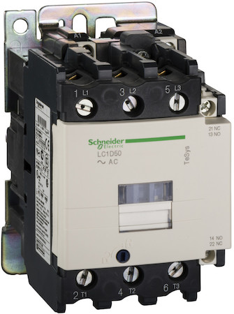 Schneider Electric LC1D50E7 КОНТАКТОР.3Р,50A,НО+НЗ,48V50ГЦ.