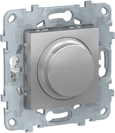 Schneider Electric NU551430 UNICA NEW LED СВЕТОРЕГУЛЯТОР повор-наж, универсальный 5-200Вт, алюминий