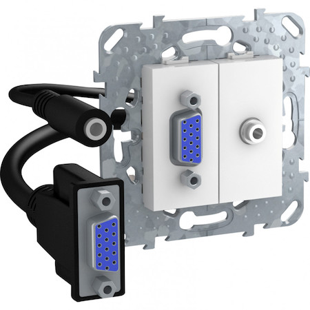 Schneider Electric MGU5.932.18ZD UNICA РОЗЕТКА HD15+Minijack, БЕЛЫЙ