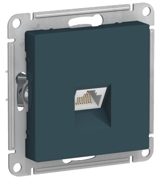 Schneider Electric ATN000886 ATLASDESIGN РОЗЕТКА компьютерная RJ45, кат. 6A, механизм, ИЗУМРУД