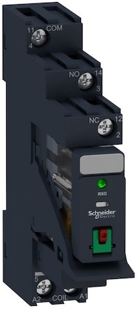 Schneider Electric RXG12B7PV КОМП.:РЕЛЕ,КОЛ.,СКОБА,МАРК,ВАР.,10А,~24В