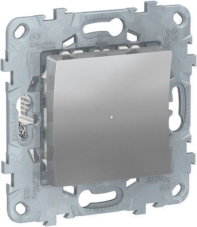 Schneider Electric NU551530 UNICA NEW LED СВЕТОРЕГУЛЯТОР Wiser нажимной, универсальный 7-200Вт, алюминий