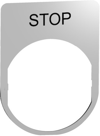 Schneider Electric ZBYM2304 ДЕРЖАТЕЛЬ МАРКИРОВКИ ЗАПОДЛИЦО "STOP" МЕТАЛЛ