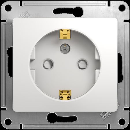 Schneider Electric GSL000145 GLOSSA РОЗЕТКА с заземлением со шторками, 16А, механизм, БЕЛЫЙ