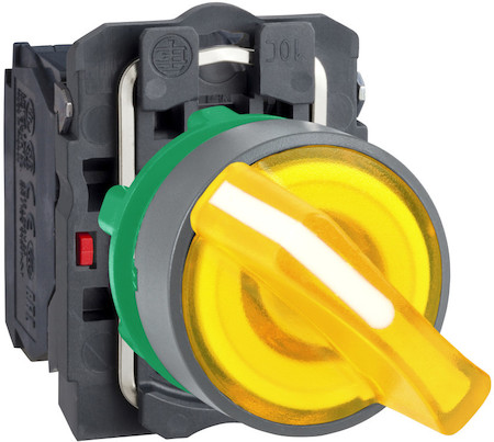 Schneider Electric XB5AK125B5C0 ПЕР-ЛЬ 22ММ 2 ПОЗИЦИИ, 24В ОРАНЖ. С ПОДСВЕТКОЙ, ЗАПОДЛИЦО, 1Н3, ПЛАСТИК C0