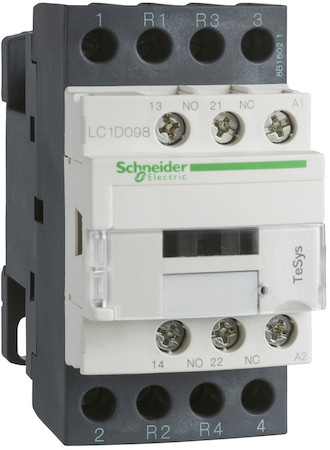 Schneider Electric LC1D098M7 КОНТАКТОР D 4P (2НО+2НЗ),АС1 20А,НО+НЗ,220V 50/60 ГЦ,
