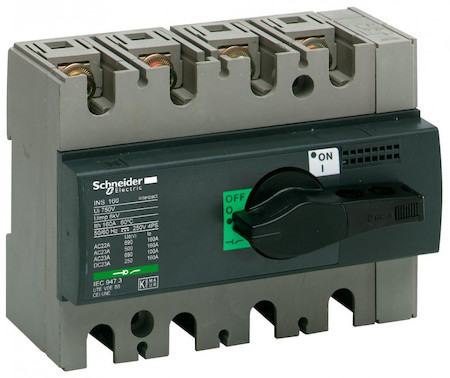 Schneider Electric 28909 ВЫКЛЮЧАТЕЛЬ-РАЗЪЕДИНИТЕЛЬ INS100 4P