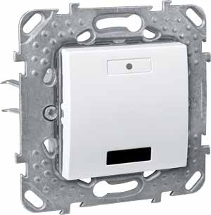 Schneider Electric MGU5.532.18 2-КНОП. ВЫК-ЛЬ С LED, С ИК-ПРИЕМН., БЕЛ.