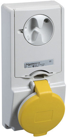 Schneider Electric 82140 ПАНЕЛЬНАЯ РОЗЕТКА UNIKA С ДЕРЖ ПРЕДОХР 32A 3P-E 100-130 IP44