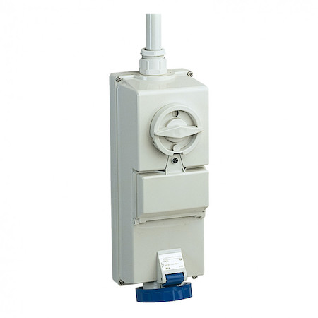 Schneider Electric 83466 РОЗЕТКА W/INTERLOCK DISC-FUS. 32A 2P-E 200-250 IP65