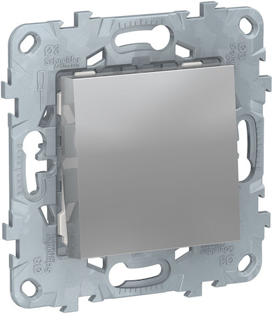 Schneider Electric NU520330 UNICA NEW переключатель 1-клавишный, сх. 6, 10 AX, 250 В, алюминий