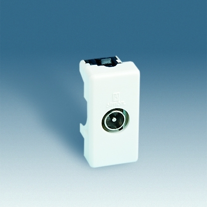 Simon 27475-34 Розетка TV узкая, пайка, S27, белый