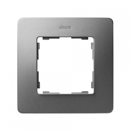 8200610-293 Simon 82 Detail Рамка на 1 пост, , черный- алюминий