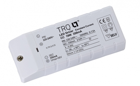 Световые технологии 4002000020 Драйвер LED 18W 350mA (TRQ CC 18W 350mA)