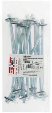 Tech-KREP 135063 Саморезы для крепления "Сэндвич" - панелей 6,3х130 оцинк  (20 шт.)