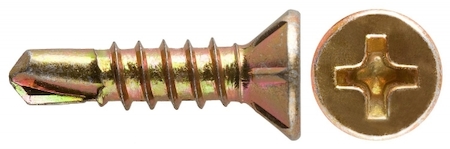 Tech-KREP 125461 Саморезы оконные с буром 3,9х16 (500 шт) желтые - ведро мал Tech-Krep
