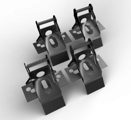 VARTON V4-A0-70.0018.PNL-0002 Комплект креплений для монтажа панелей в гипсокартонные потолки v.2