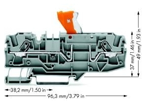 Wago 2006-1671 Клемма заземления с размыкателем