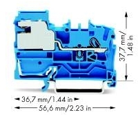 Wago 2002-7114 1-проводная клемма с N-размыкателем