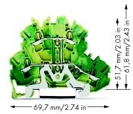 Wago 2002-2207 2-уровневые клеммы