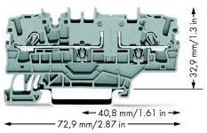 Wago 2002-1901 2-Leiter-Durchgangsklemme. Doppelbru