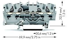 Wago 2001-1401 4-проводная проходная клемма