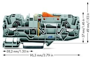 Wago 2006-1671/1000-848 TOPJOB-S ERDL.TRENNKL. F.24V GRAU