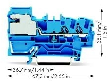 Wago 2002-7214 2-проводниковые клеммные колодки