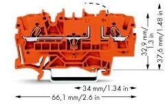Wago 2002-1672 2-проводная разделит/измерит клемма
