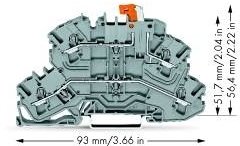 Wago 2002-2671 Doppelstock Trennklemme; EG-D, OG-Tr