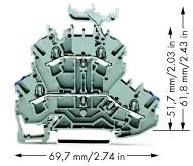 Wago 2002-2232 2-уровневые клеммы