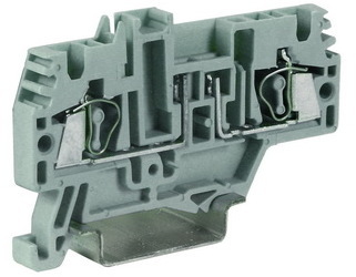 ДКС ZHF324GR HMFA.2/L24/GR, держатель предохранителя, 4 кв.мм, серый с LED индикатором, 24 В
