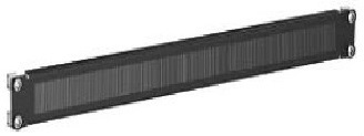 ДКС R5SPZ191HEB Кабельный ввод с щеточным буртиком 19" 1U RAL9005