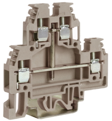 ДКС ZDS117GR DAS.4/CIGR, проходной зажим серый 2 уровня 2,5 кв.мм, с перемычкой между уровнями