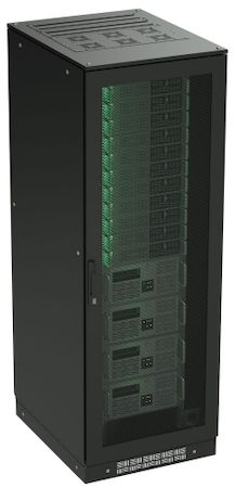 ДКС R5IT4268PFB Напольный шкаф 42U 600х800 двери перфорированная/перфорированная, укомплектован вводом и заглушками RAL 9005