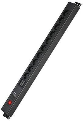 ДКС R5VSH10SWOPAM БРП 0U 16A с выключателем, защитой, и индикацией Вых:10ХSсhuko Вх:SchukoХ2м
